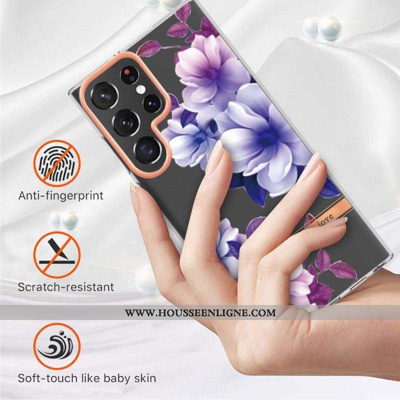 Coque Samsung Galaxy S22 Ultra 5G Fleurs Live The Life You Love