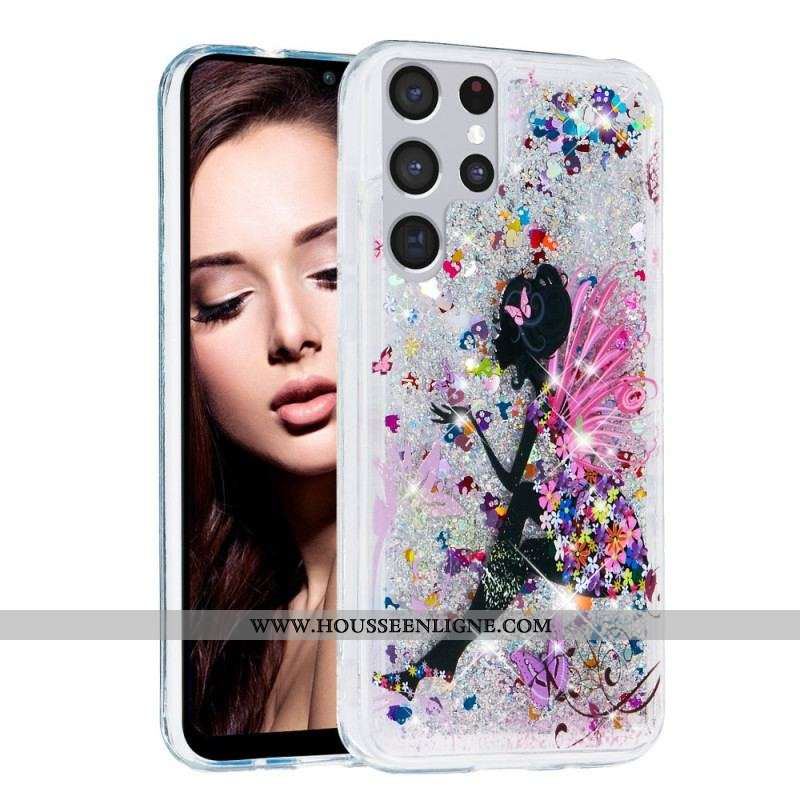 Coque Samsung Galaxy S22 Ultra 5G Fée Paillettes