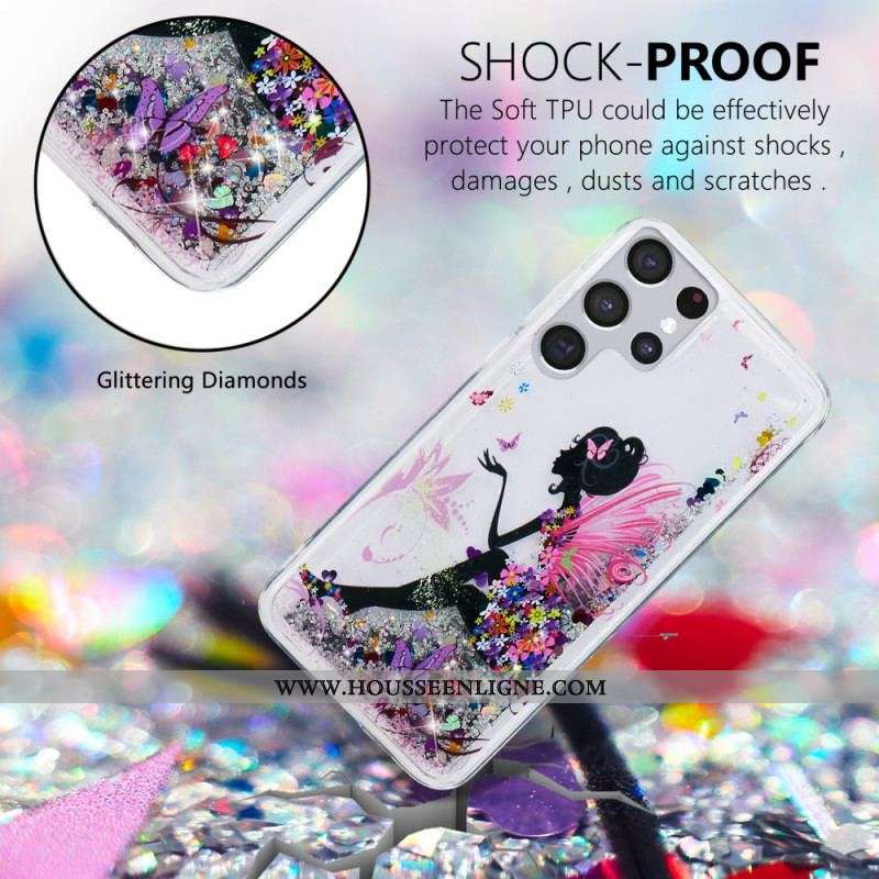 Coque Samsung Galaxy S22 Ultra 5G Fée Paillettes