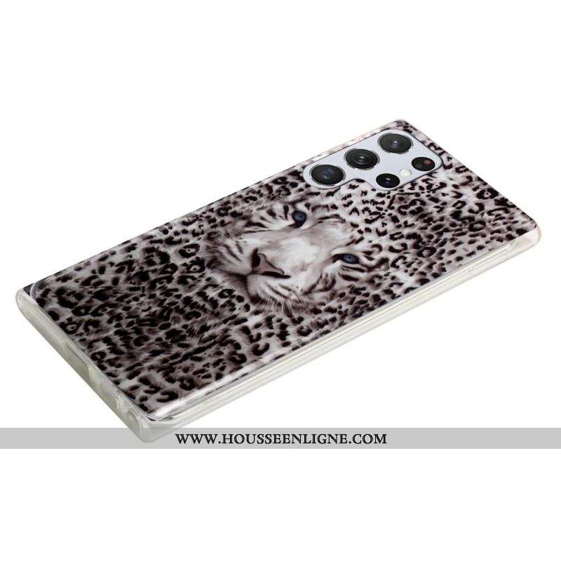 Coque Samsung Galaxy S22 Ultra 5G Leopard Fluorescente