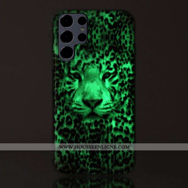 Coque Samsung Galaxy S22 Ultra 5G Leopard Fluorescente