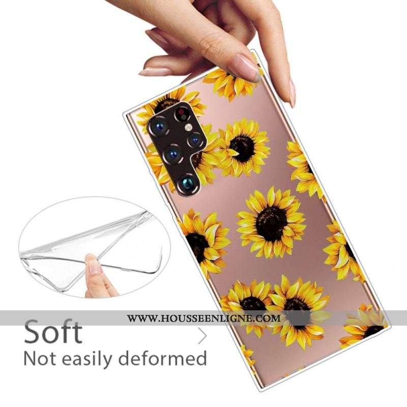 Coque Samsung Galaxy S22 Ultra 5G Tournesols