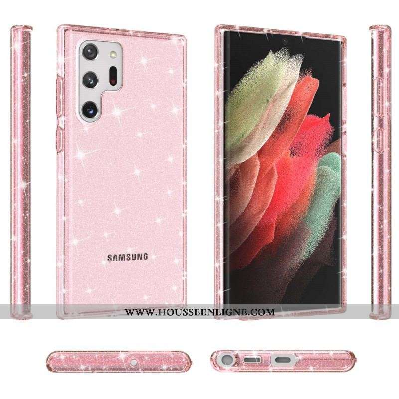 Coque Samsung Galaxy S22 Ultra 5G Transparente Paillettes