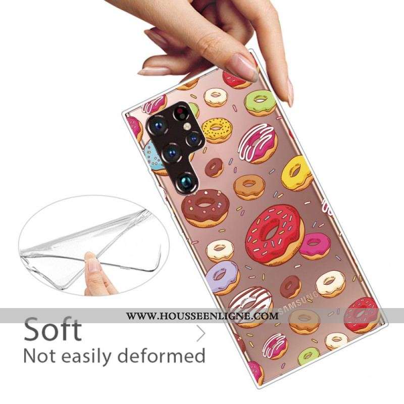 Coque Samsung Galaxy S22 Ultra 5G love Donuts