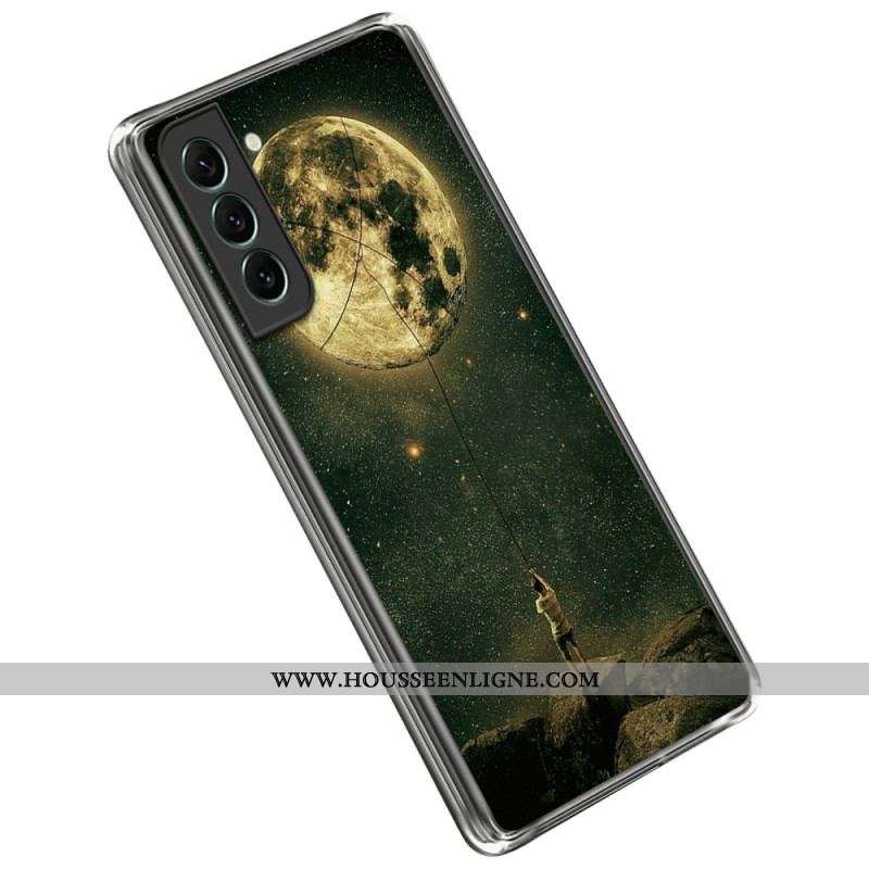 Coque Samsung Galaxy S23 5G Flexible l'Homme à la Lune