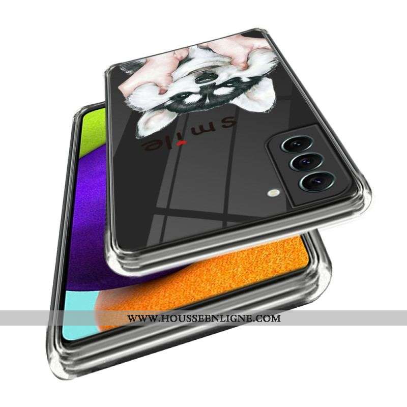 Coque Samsung Galaxy S23 5G Transparente Chien Smile