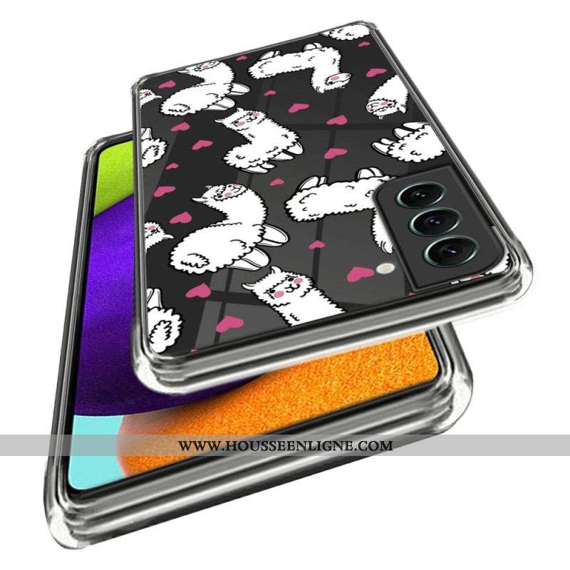 Coque Samsung Galaxy S23 5G Transparente Drôles Lamas