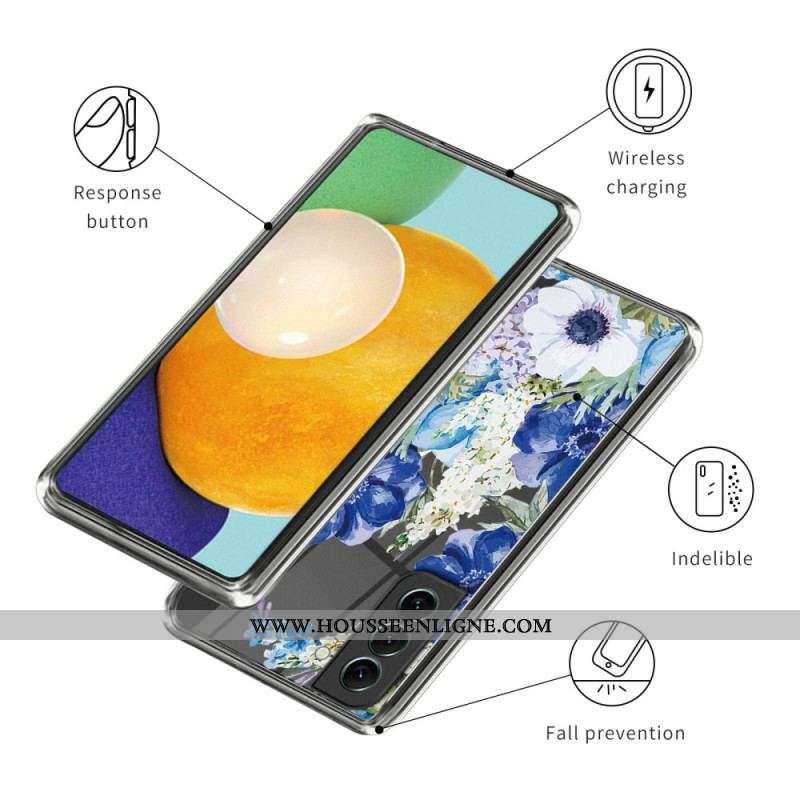 Coque Samsung Galaxy S23 Plus 5G Transparente Fleurs