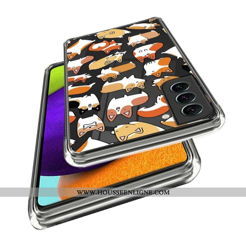 Coque Samsung Galaxy S23 Plus 5G Transparente Multiples Chiens