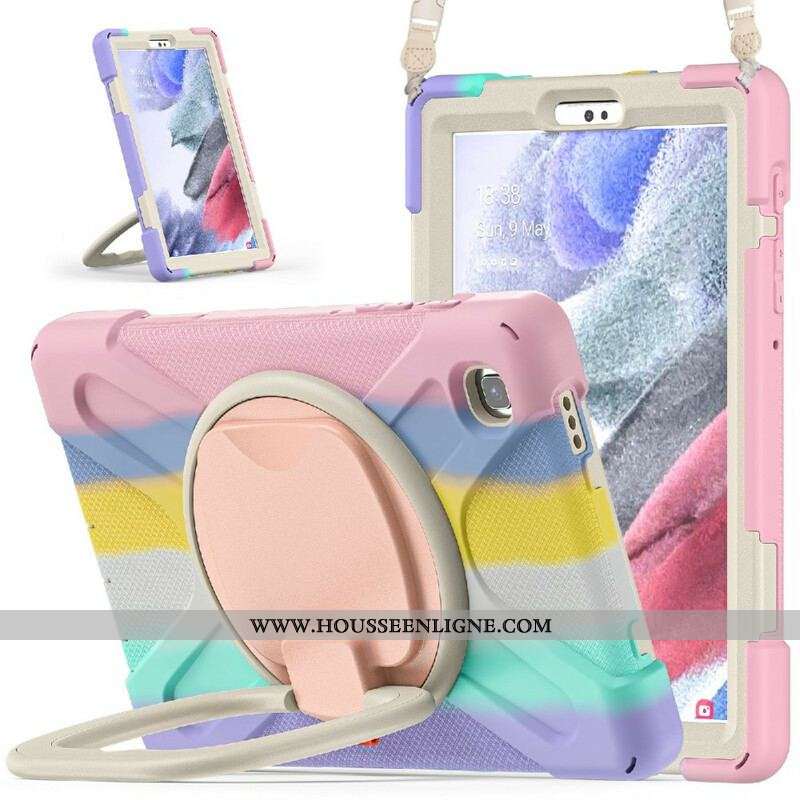 Coque Samsung Galaxy Tab A7 Lite Multi-Fonctionnelle Bandoulière Color