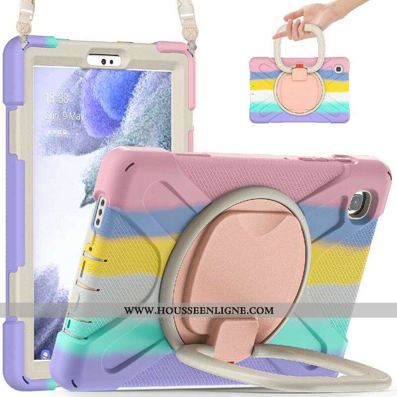 Coque Samsung Galaxy Tab A7 Lite Multi-Fonctionnelle Bandoulière Color