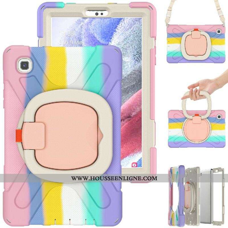 Coque Samsung Galaxy Tab A7 Lite Multi-Fonctionnelle Bandoulière Color