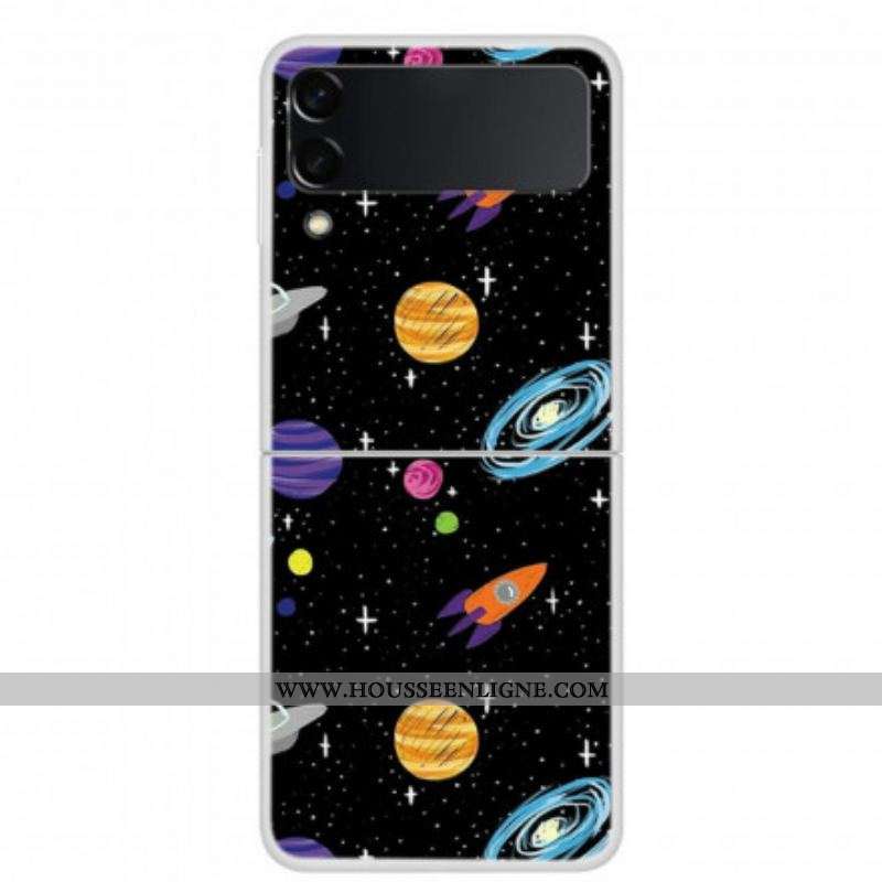 Coque Samsung Galaxy Z Flip 3 5G Planète Galaxie