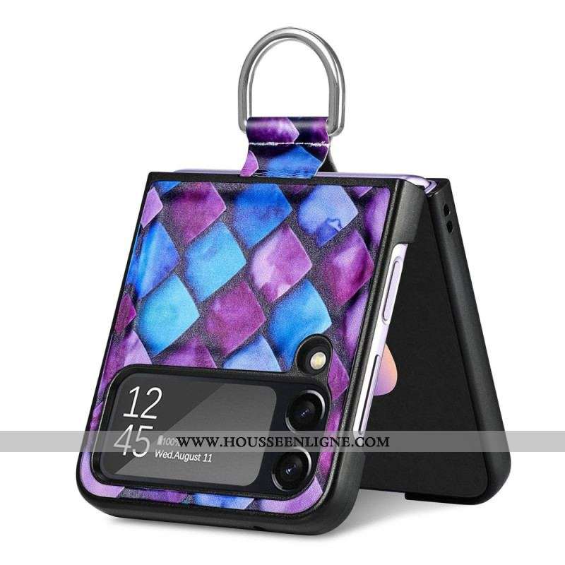 Coque Samsung Galaxy Z Flip 4 Fantaisie avec Anneau CASENEO