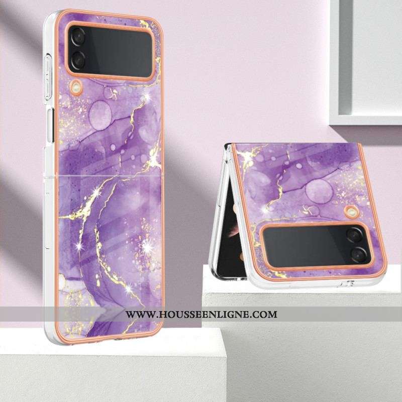 Coque Samsung Galaxy Z Flip 4 Marbre Coloré