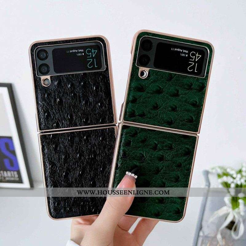 Coque Samsung Galaxy Z Flip 4 Style Autruche