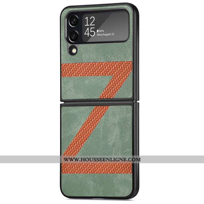 Coque Samsung Galaxy Z Flip 4 Style Cuir Z Design