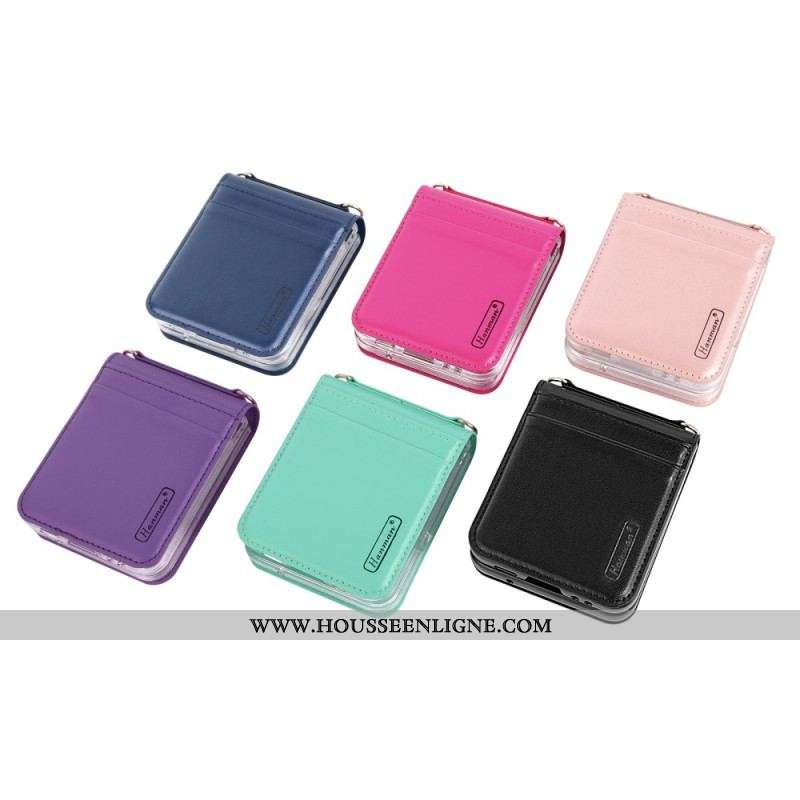 Coque Samsung Galaxy Z Flip 4 Style Cuir avec Lanière