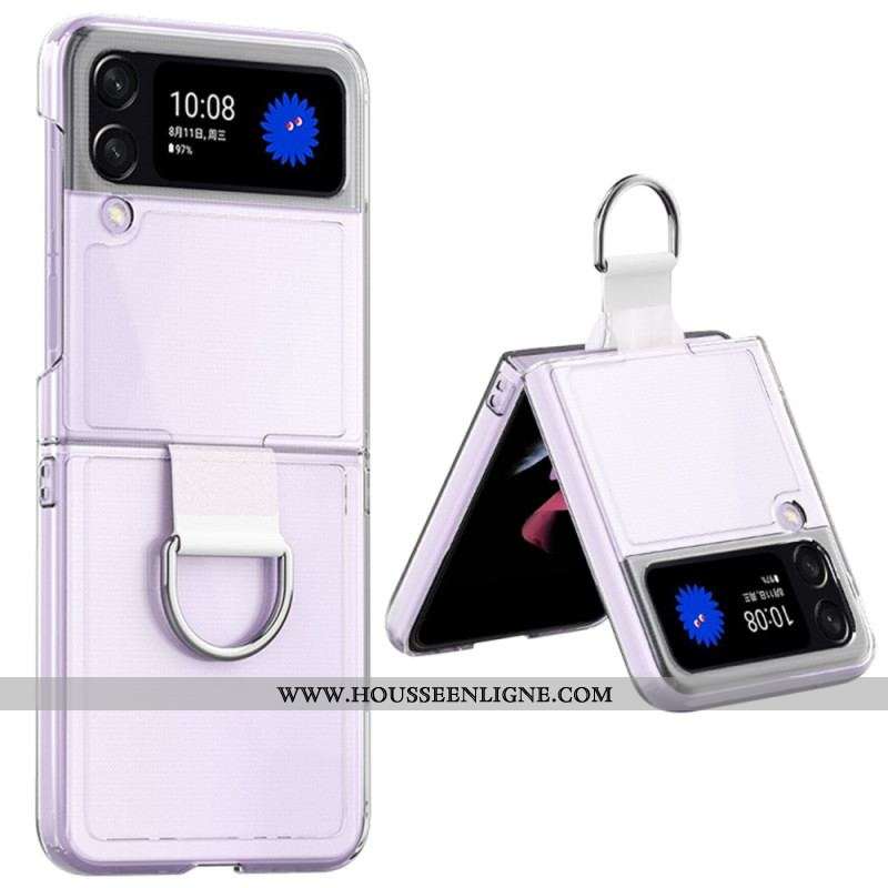 Coque Samsung Galaxy Z Flip 4 Transparente avec Anneau