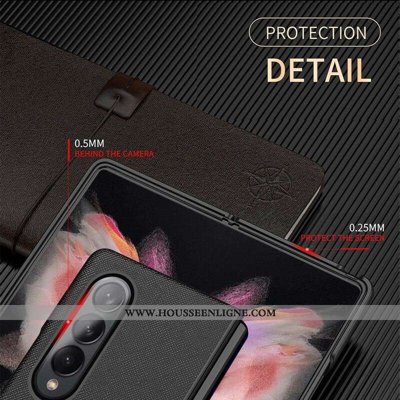 Coque Samsung Galaxy Z Fold 3 5G Cuir Texturé