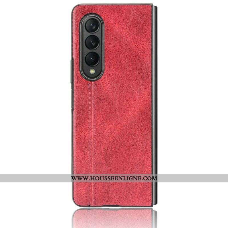 Coque Samsung Galaxy Z Fold 3 5G Effet Cuir Couture