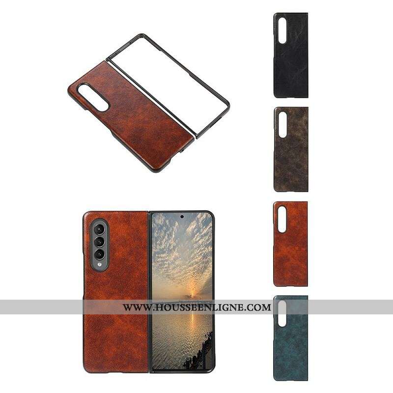 Coque Samsung Galaxy Z Fold 3 5G Simili Cuir Premium