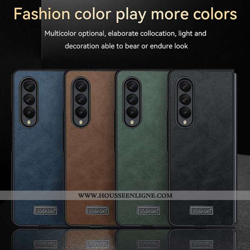 Coque Samsung Galaxy Z Fold 3 5G Simili Cuir SULADA