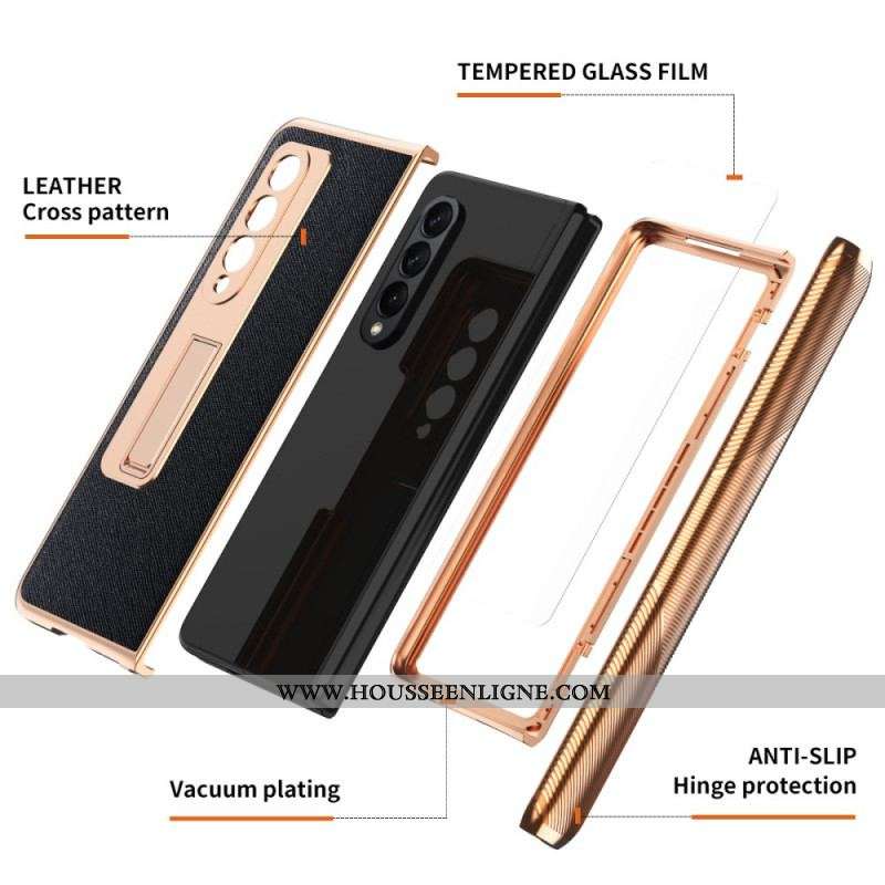 Coque Samsung Galaxy Z Fold 3 5G Support et Protecteur Écran