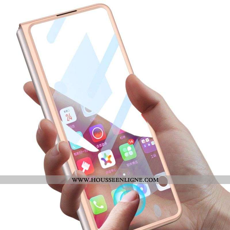 Coque Samsung Galaxy Z Fold 3 5G Texturée Support et Protecteur Écran GKK