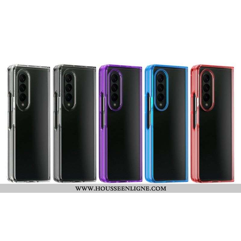 Coque Samsung Galaxy Z Fold 3 5G Transparente Rebords Colorés