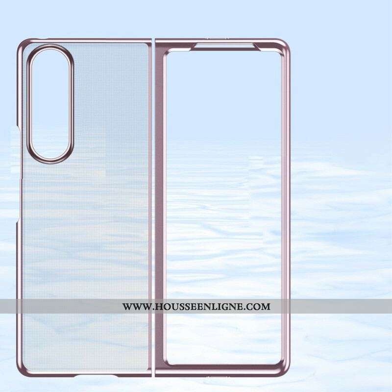 Coque Samsung Galaxy Z Fold 3 5G Transparente Rebords Style Métal