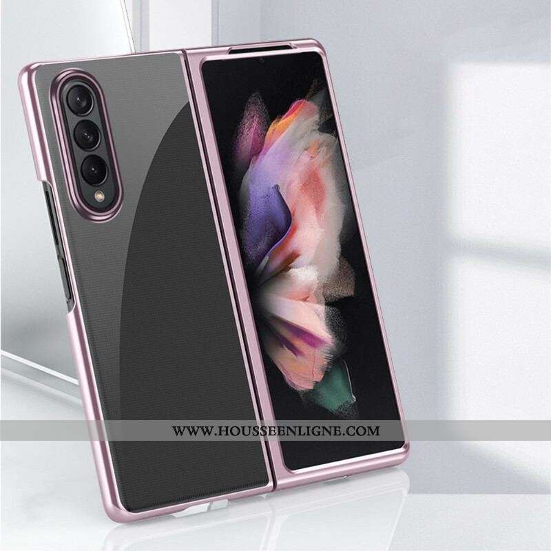 Coque Samsung Galaxy Z Fold 3 5G Transparente Rebords Style Métal