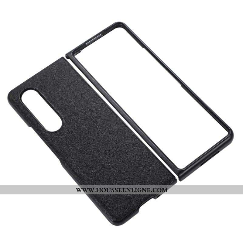 Coque Samsung Galaxy Z Fold 4 Bicolore Simili Cuir Texturée