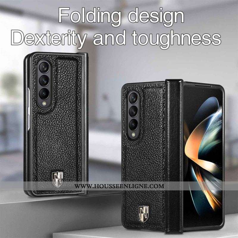 Coque Samsung Galaxy Z Fold 4 CASENEO Cuir Écusson