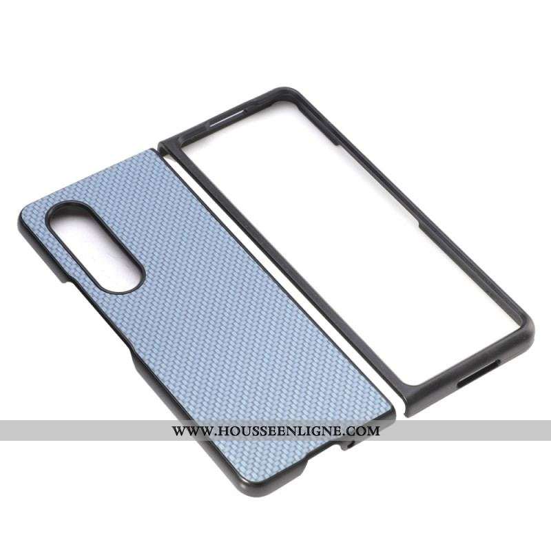 Coque Samsung Galaxy Z Fold 4 Fibre de Carbone Effet Tissé