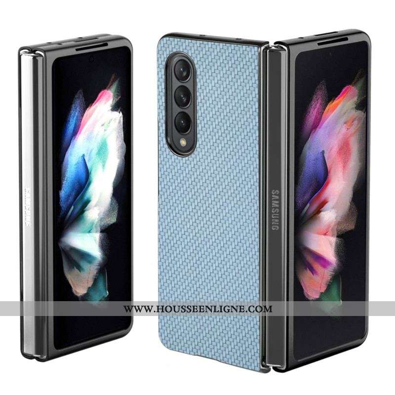 Coque Samsung Galaxy Z Fold 4 Fibre de Carbone Effet Tissé