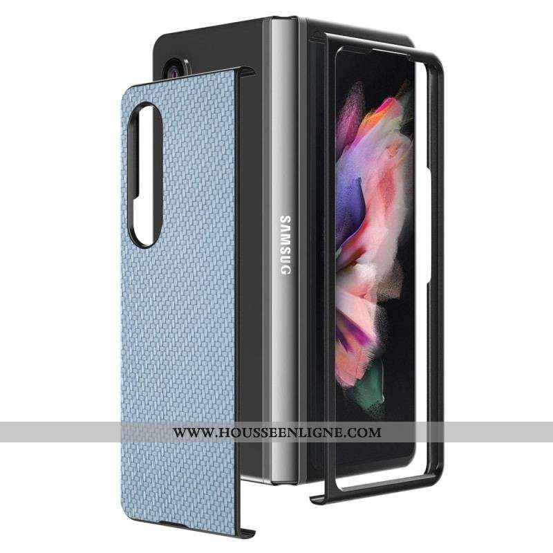 Coque Samsung Galaxy Z Fold 4 Fibre de Carbone Effet Tissé