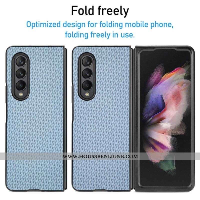 Coque Samsung Galaxy Z Fold 4 Fibre de Carbone Effet Tissé