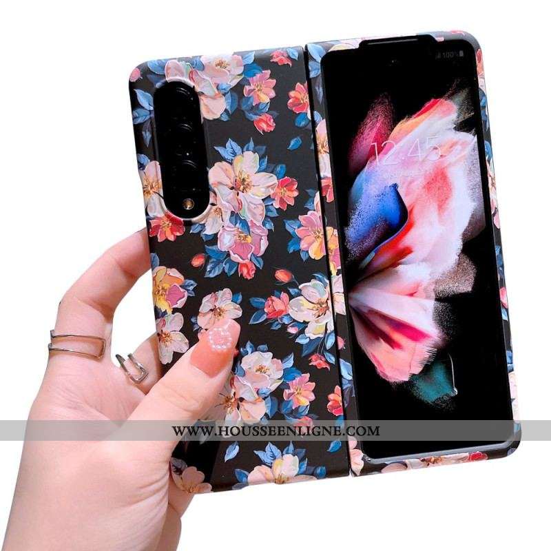 Coque Samsung Galaxy Z Fold 4 Fleurs Papier Peint