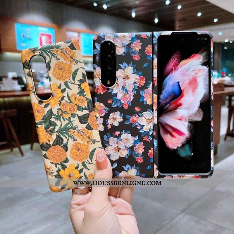 Coque Samsung Galaxy Z Fold 4 Fleurs Papier Peint