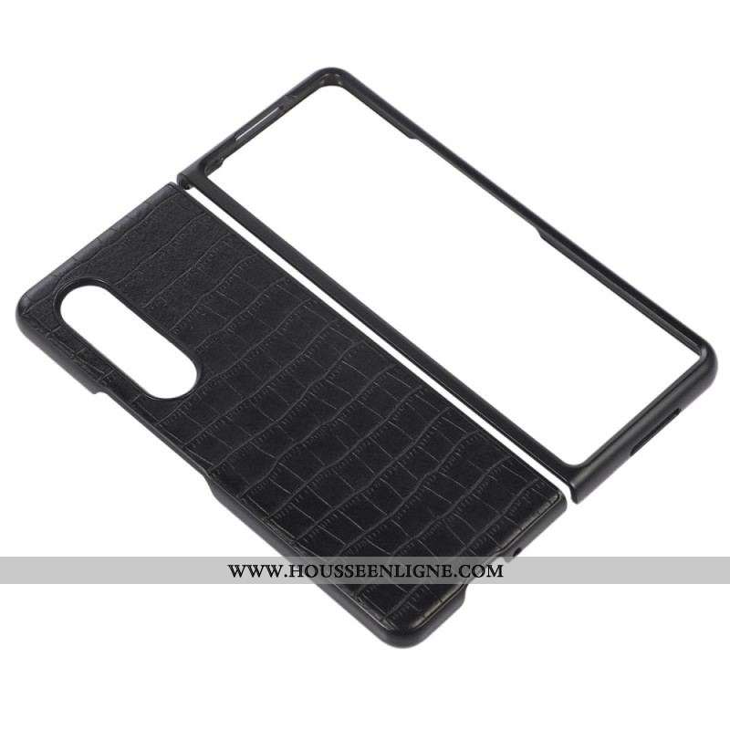 Coque Samsung Galaxy Z Fold 4 Simili Cuir Croco