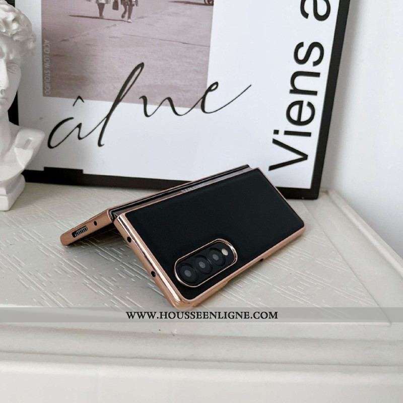 Coque Samsung Galaxy Z Fold 4 Simili Cuir Premium Uni