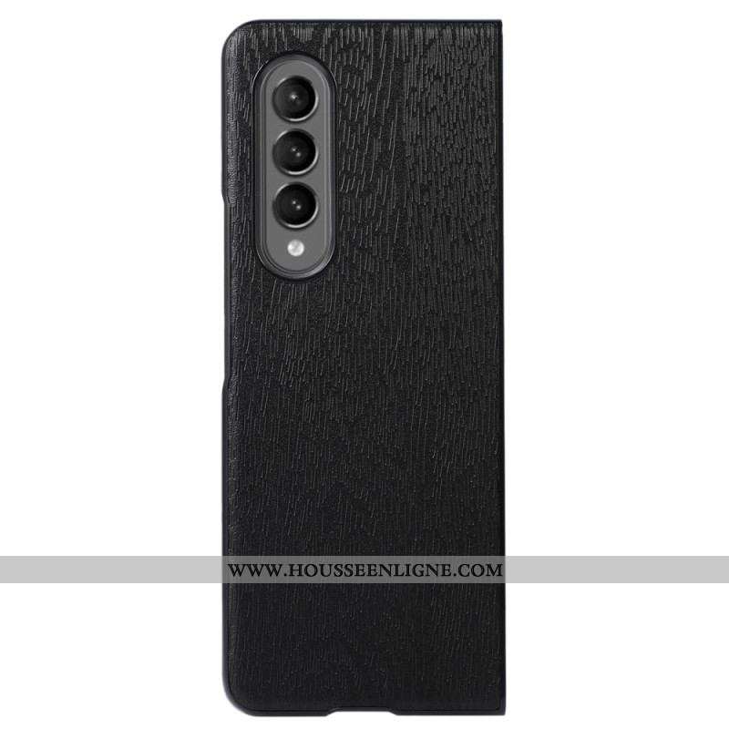 Coque Samsung Galaxy Z Fold 4 Simili Cuir Texture Bois