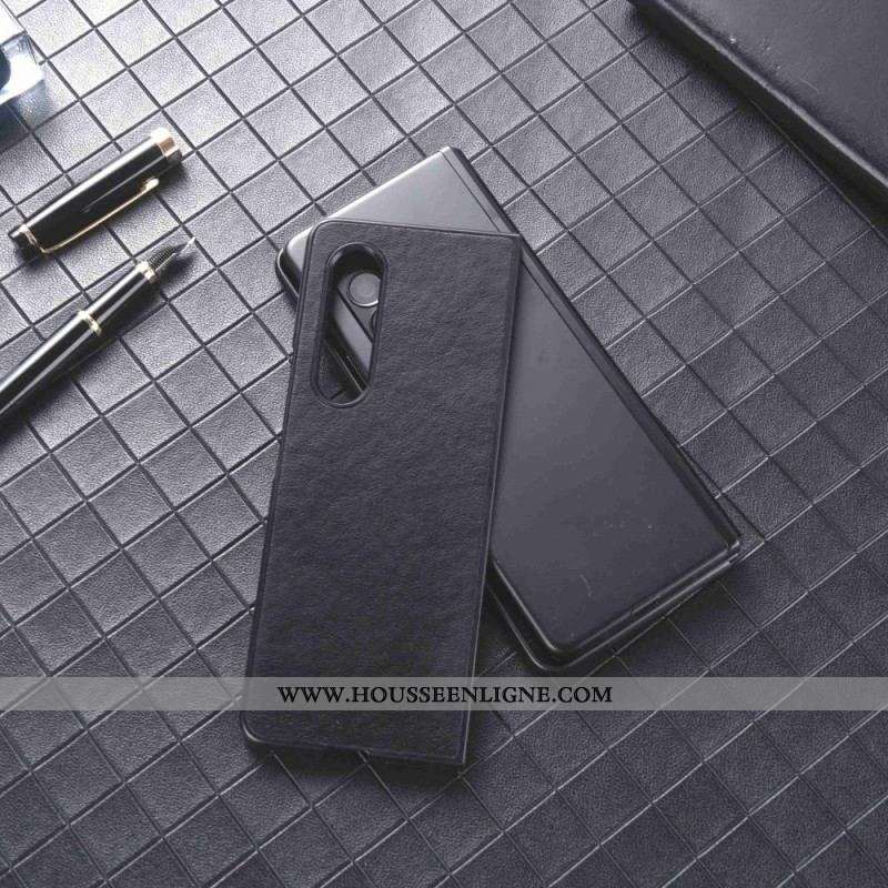 Coque Samsung Galaxy Z Fold 4 Simili Cuir Texture Nylon