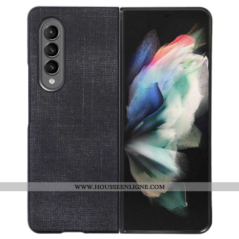 Coque Samsung Galaxy Z Fold 4 Simili Cuir Tissé