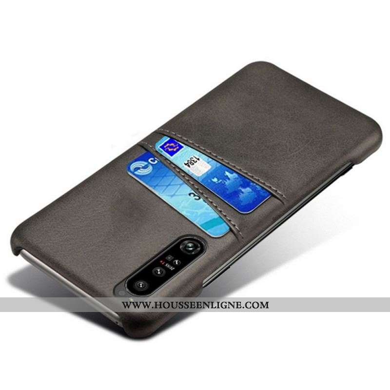 Coque Sony Xperia 1 IV Effet Cuir Porte-Cartes