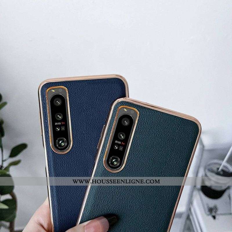 Coque Sony Xperia 1 IV Vrai Cuir