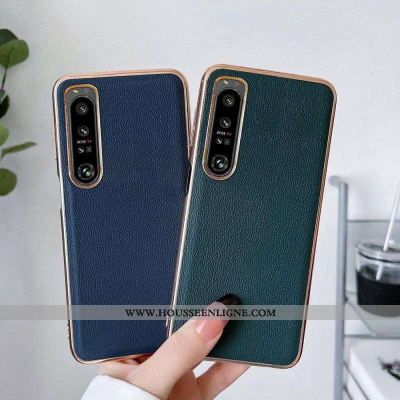 Coque Sony Xperia 1 IV Vrai Cuir