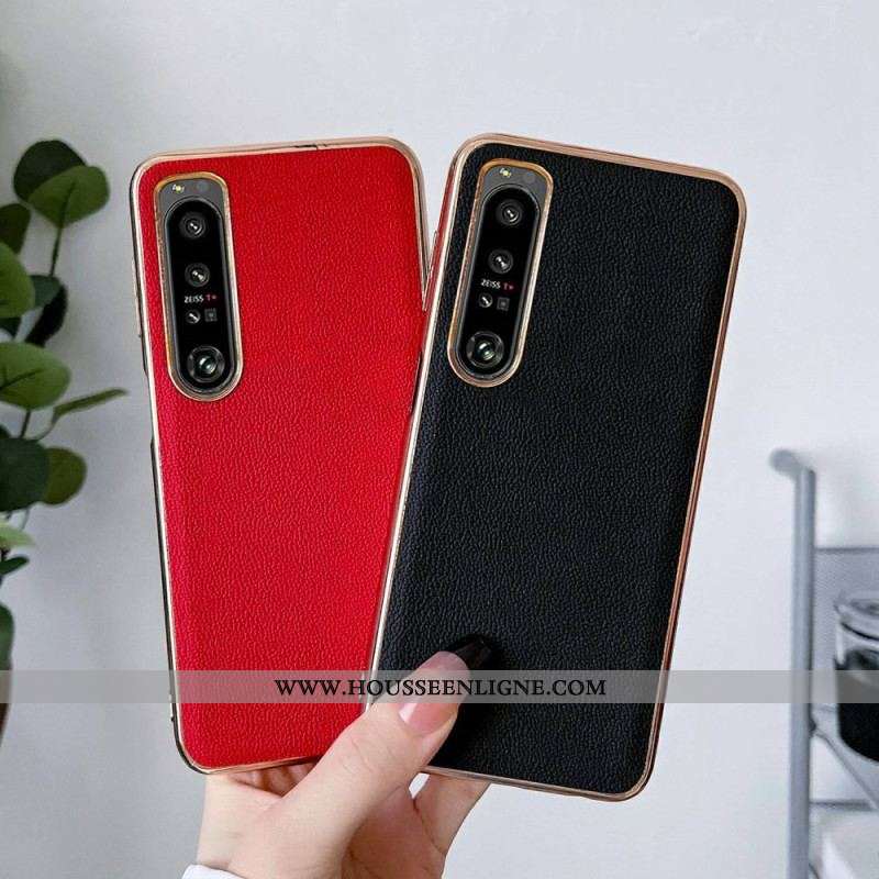 Coque Sony Xperia 1 IV Vrai Cuir