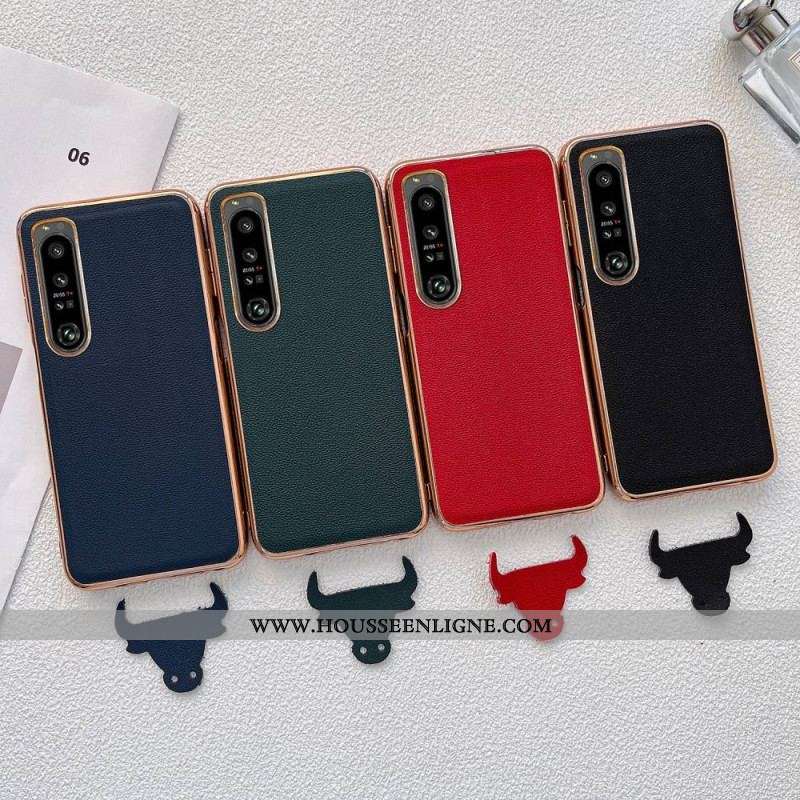 Coque Sony Xperia 5 IV Vrai Cuir